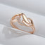 Kinel Luxury 585 Rose Gold Color Geometry Rings For Women Shiny Natural Zircon Accessories Ethnic Bride Wedding Jewelry Gift