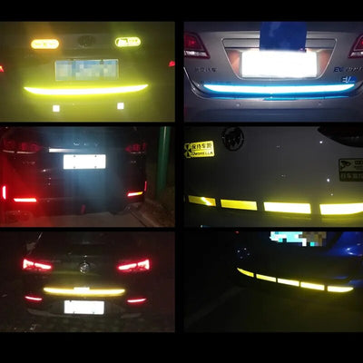 Car Sticker Reflective Warning Safety Tape Anti Collision Warning Reflective Sticker for Automobile Trunk Exterior Accessories