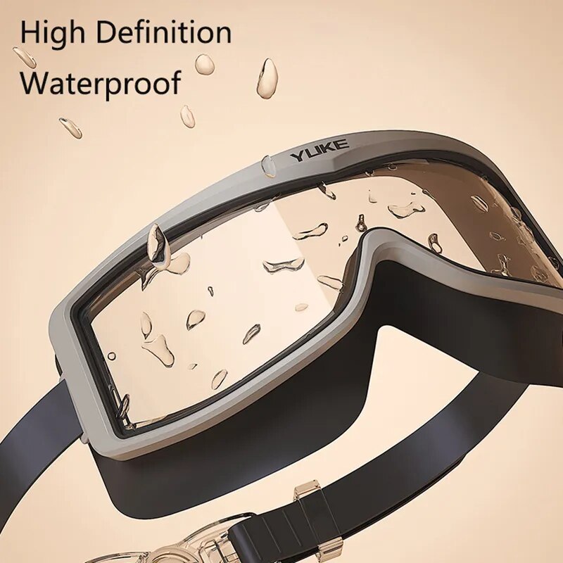 Large Frame Swimming Goggles Adults Professional Anti-Fog  Waterproof UV Protection Sports Swim Eyewear Men Women Swim Glasses