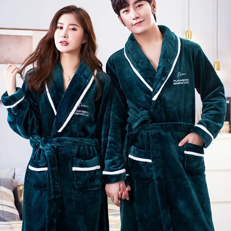 Lovers Coral Fleece Robe