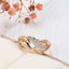 Kinel Luxury 585 Rose Gold Color Geometry Rings For Women Shiny Natural Zircon Accessories Ethnic Bride Wedding Jewelry Gift