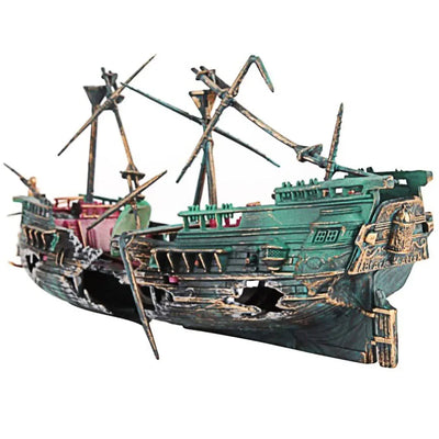 2022 Hot Aquarium Fish Tank Landscape Pirate Ship Wreck Ship Decor Resin Boat Ornament Aquarium Accessories Decoration For Home