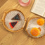 Rattan Bread Storage Woven Snacks Fruit Round Tray