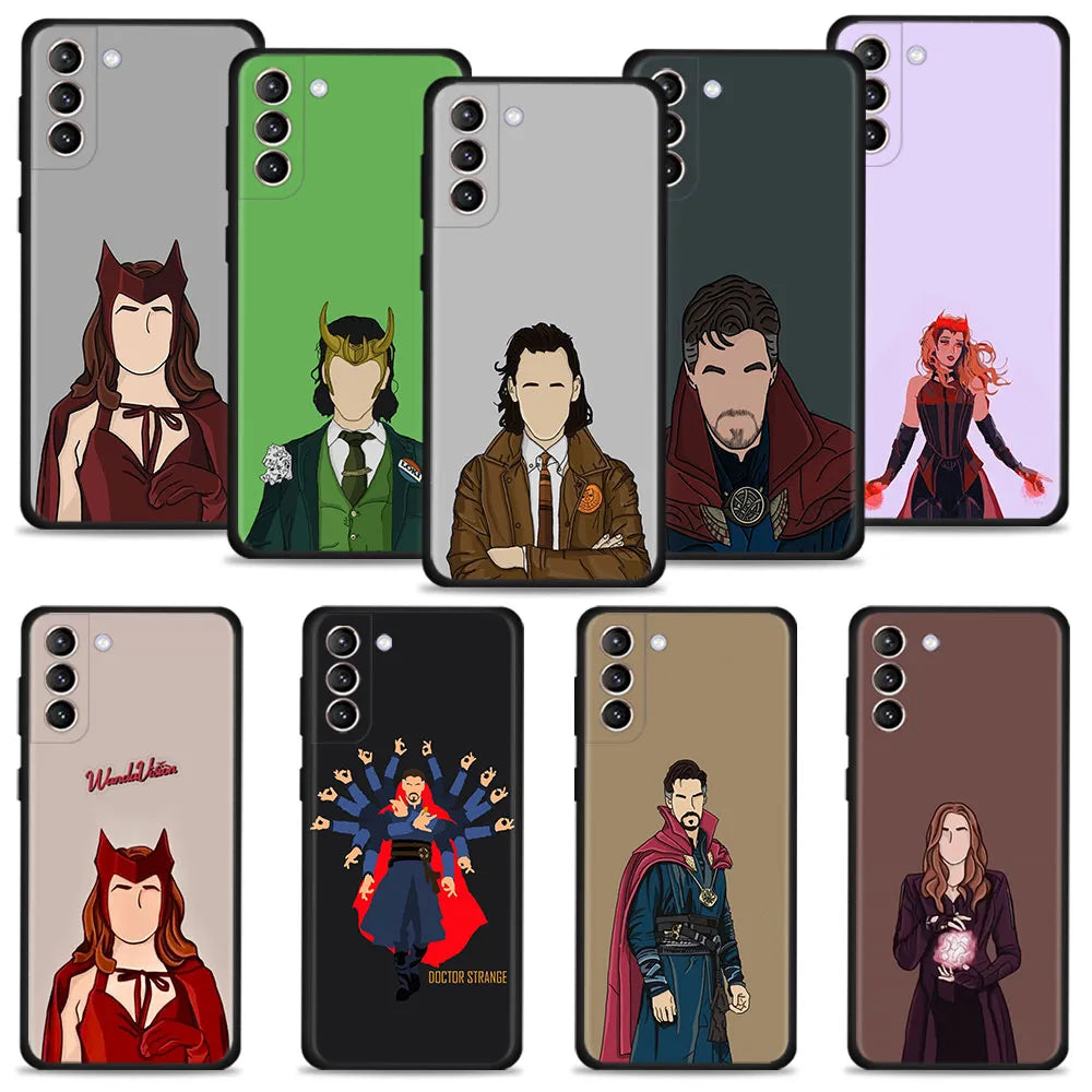 Marvel Doctor Strange Loki Wanda Case For Samsung Galaxy S23 S22 S21 S20 Ultra FE S10 S9 S8 Plus S10e Note 20Ultra 10Plus Cover