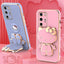 Hello Kitty Mirror Silicone Phone Case For Samsung Galaxy S23 Ultra S22 S21 S20 FE S10 Note 20 10 Plus A24 A34 A54 Plating Cover