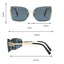 Women's Sunglasses Curved Lenses Polarized Sun Glasses for Men Anti blue light Eyeglasses Avant-garde Trendy Fashion Style