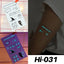 Blue Glowing Tattoo Sticker Luminous Deer Temporary Couple Tattoo Body Art Fluorescent Fake Tattoo For Men And Women 10.5x6CM