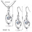 3pcs Necklace Earrings Set Ladies Cold-color Wind Twisted Glass Diamond With Venice Chain Imitation White Gold-color Jewelry