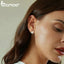 BAMOER 925 Sterling Silver Heart Shape Carvings Stud Earrings Hypoallergenic for Women and Teen Girls Elegant Fashion Jewellry