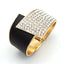 Fashion Geometric Cuff Bracelet For Women Crystal Spring Open Wide Leather Bracelet Trendy Party jewelry