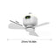 2024 New USB Rechargeable Large Wind Ceiling Fan Removable Blades Night Lamp Lighting 8000mAh Capacity Household Outdoor Fan