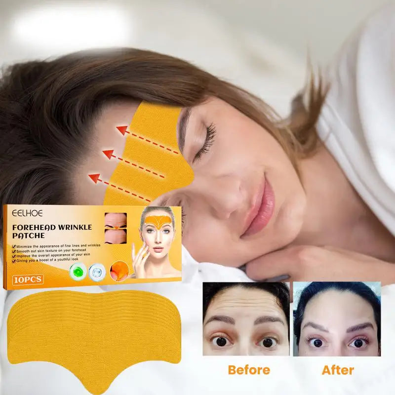 EELHOE Anti-wrinkle Forehead Line Removal Gel Patch Firming Mask Frown Lines Face Skin Care Stickers Anti-aging Collagen Natural