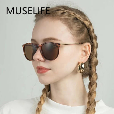 MUSELIFE UV400  Oval Small Sunglasses Clear Classic