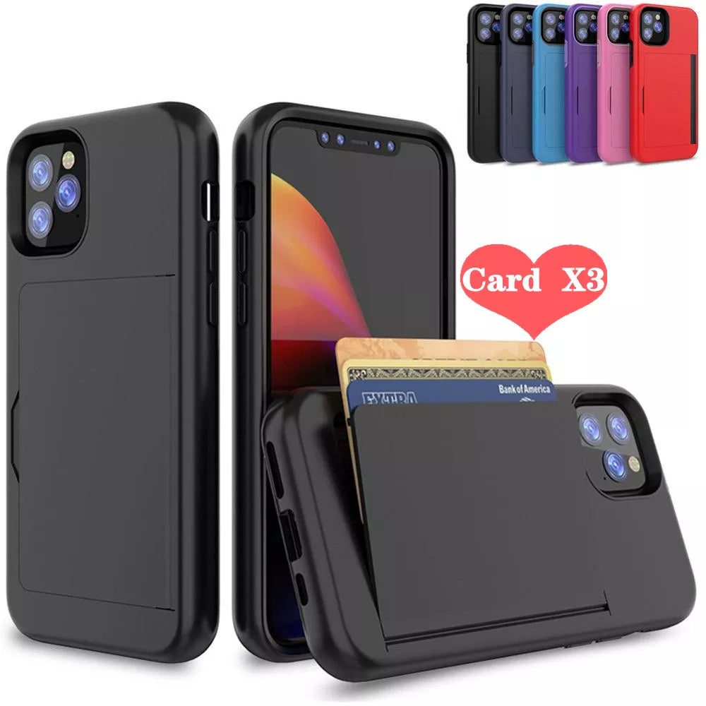 Candy Color Case For iPhone 14 13 12 11 Pro  7 8 Plus 6 6s X XS MAX XR Case Armor Card Slot Cover for iPhone 11 11Pro 11Pro Max