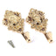 2pcs/1set Vintage Alloy Drapery Curtain Wall Hook Holdbacks Tieback Hooks Rose Pattern Curtain Decorative Accessories