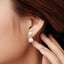 Genuine 925 Sterling Silver Woman's New Jewelry Fashion U Shape Pearl Stud Earrings XY0263