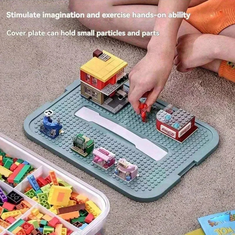 Storage Box Building Blocks For 2 Layers Classified Transparent Children Toy Organizer With Lid Stackable First Aid Kit Medicine