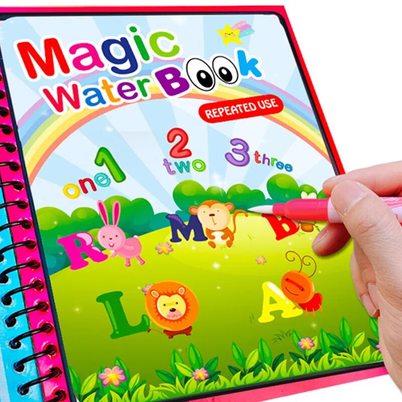 Kids Montessori Toys Reusable Magic Water Coloring Book Magica Drawing Books Painting Toys Toddler Early Education Toys for Baby