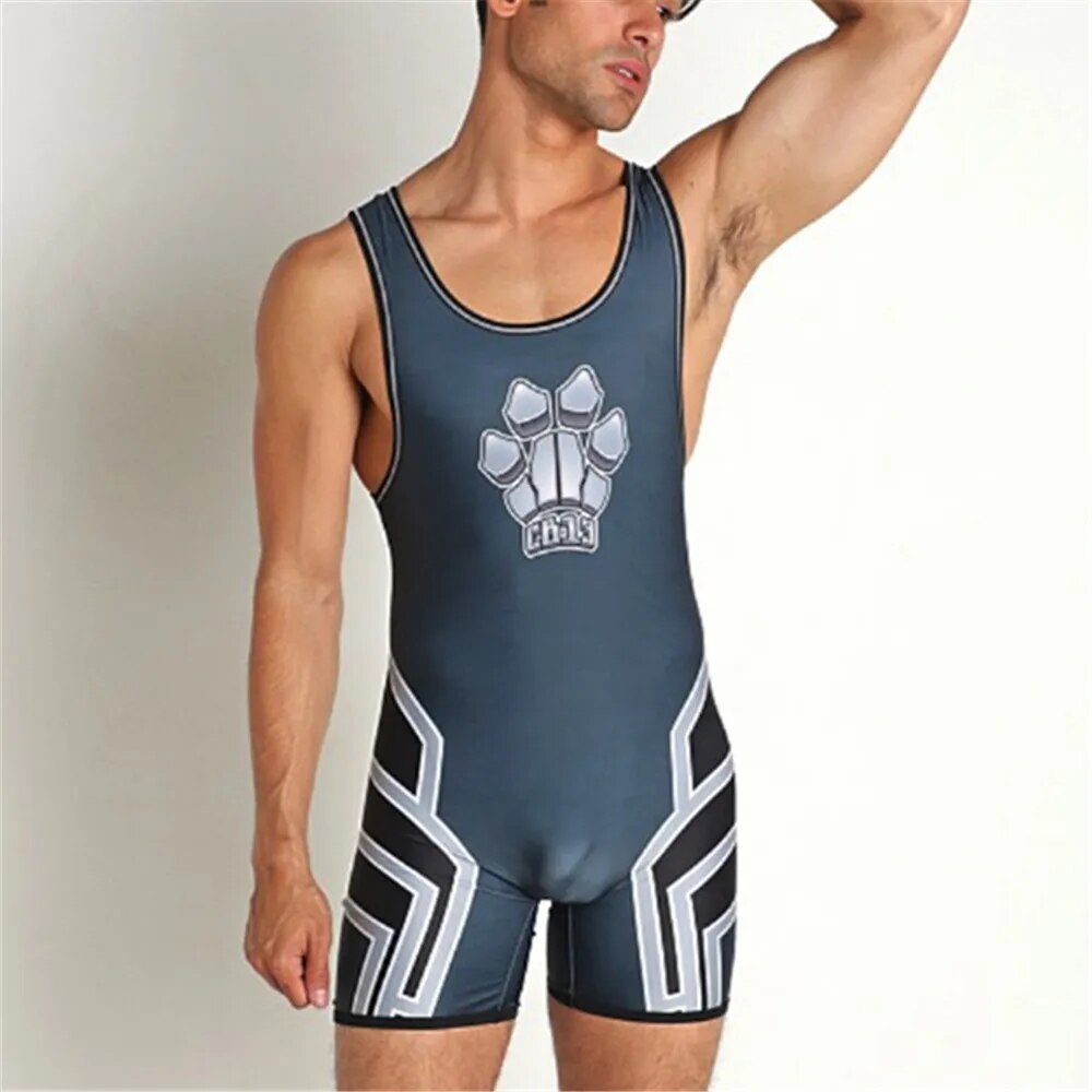 Hot Sale Mens Wrestling Singlets Poshmark One-Piece Powerlifting Sleeveless Gym Sport Fitness Clothing Boxing Tight Singlet Suit