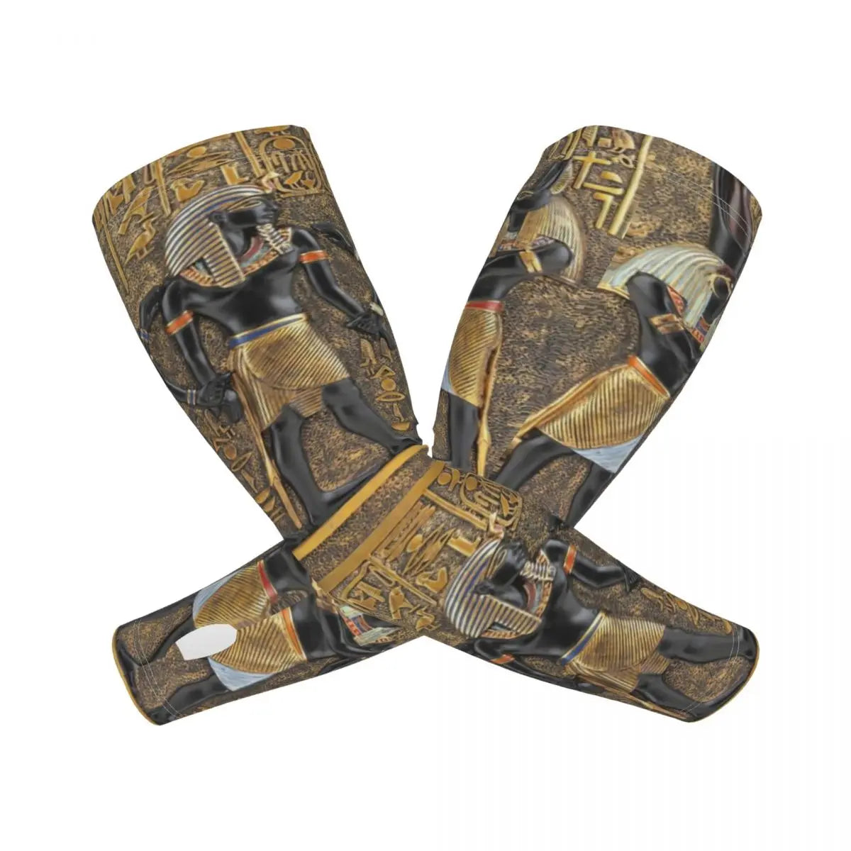 Ancient Egypt God Horus And Anubis Arm Sleeves Warmer Women Men Egyptian Pharaoh UV Sun Protection Tattoo Cover Up