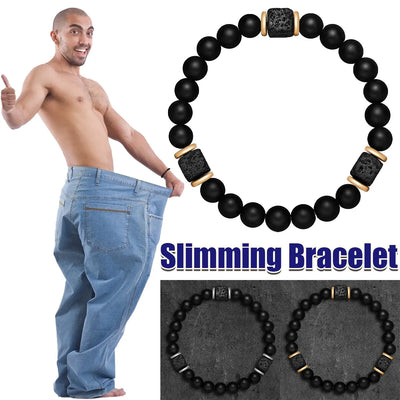 1pc New Magnetic Bracelets Men Nature Stone Bead Couple Bracelets for Women Health Care Help Weight Loss Jewelry2 Colors