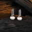 Stamp 925 Sterling Silver Simple Women Earrings With Pearl Aesthetic Vintage Smooth Korean Trendy Fine Jewelry