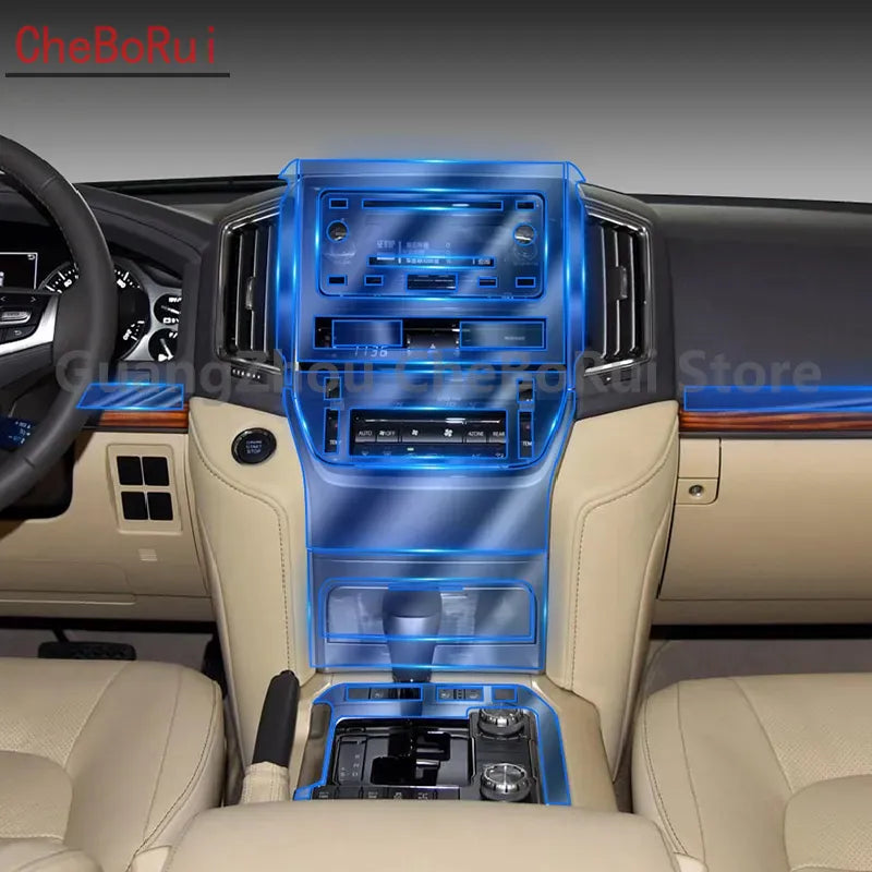 For Toyota LAND CRUISER 2016-2023 Car interior accessories film transparent TPU-PPF console Anti-scratch resist film refit