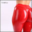 Sexy Shaping Peach Hip Leggings Slim Women PU Leather Push Up Pants Skinny Black Red Stretchy High Waisted Tights Trouser 2023