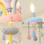 Rainbow Crystal Chandelier European Candle lustres Children's Bedroom Princess Makaron Lamps Winfordo Lighting 110V/220V