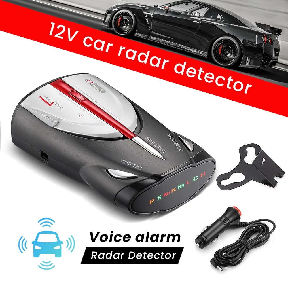 16-Band Car Electronics Radar Detector Mobile Speed Detection Radar Vioce Alarm Device Support English And Russian Announcement