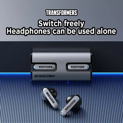 Transformers TF-T02 Bluetooth 5.3 TWS Wireless Earphones HiFi Sound Headset Low Latency Gaming Music Dual Mode Headphones New