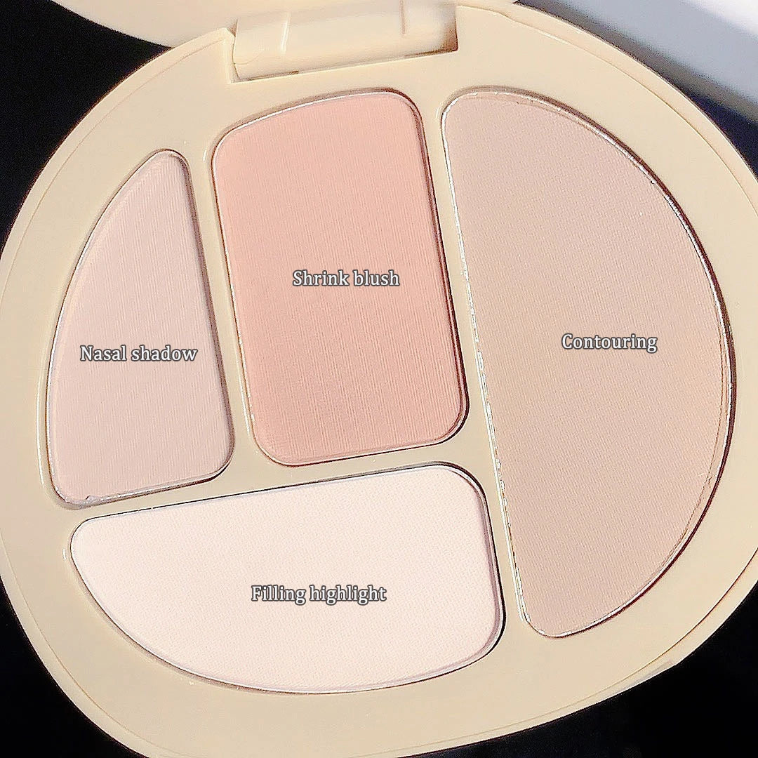 4Color Highlighter Contour Palette illuminator Makeup 3D Bronzer Matte Contour Trimming Powder Expansion Blush Highgloss Palette