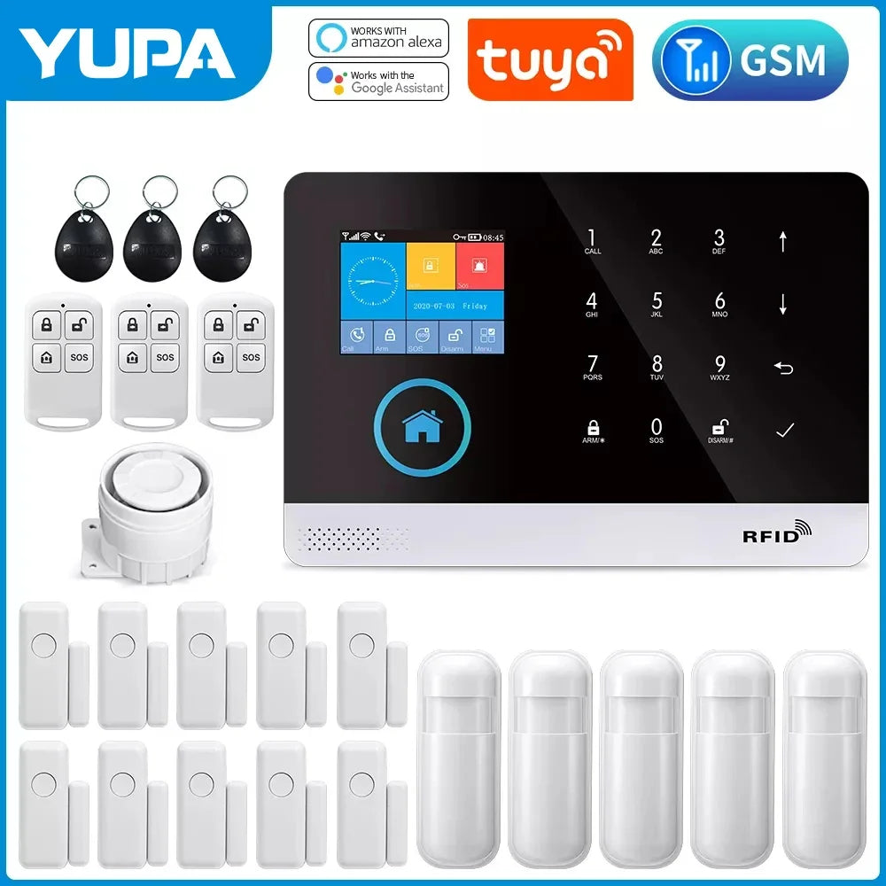 GSM Home Alarm System With WiFi Wireless Motion Sensor Detector Burglar Alarm Garden Home Alarm Alarmas De Seguridad Para Casa