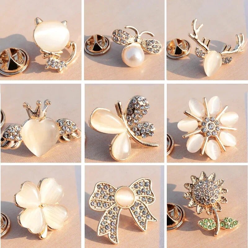 Double Pearl Brooch Pins Anti-fade Exquisite Elegant Brooches for Women Sweater Cardigan Clip Coat Summer Dress Jewelry