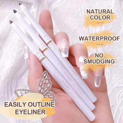 Waterproof Eyeliner Gel Pencil Red Brown Ultra-slim 1.7mm Soft Easy Wear High Pigment Professional Lasting Eyes Makeup