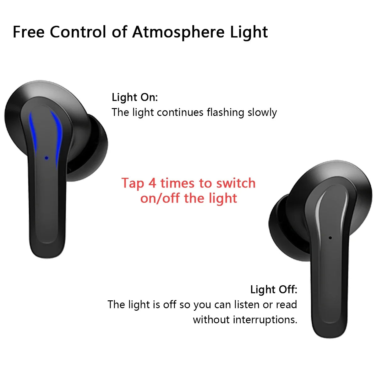 VANIR Wireless Bluetooth Earbuds with AI Smart Noise Reduction, Call Noise Reduction Earphones, Headphones, IP55 Waterproof