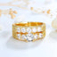 Real Sterling Silver 925 Ring Luxury Zircon Gold Ring Set Fine Jewelry Party Wedding Engagement Rings Gift for Women