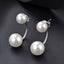 Genuine 925 Sterling Silver Woman's New Jewelry Fashion U Shape Pearl Stud Earrings XY0263