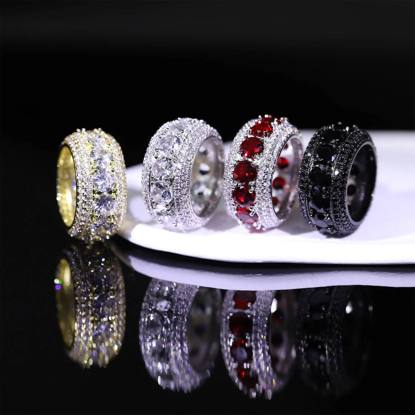 2023 New Popular Fashion Hip Hop Sparkling and Zircon Ring Singer Rock Party Dating Men's Exquisite High Quality Jewelry