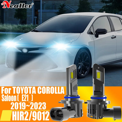 2x HIR2 Led Headlight Canbus No Error 9012 Car Bulb High Power 6000K White Light Diode Lamp 12v 55w For Toyota Corolla 2019~2023