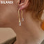 Bilandi Modern Jewelry 925 Silver Needle Resin Teardrop Earrings 2022 Trend New Back Front Dangle Earrings For Women Gift