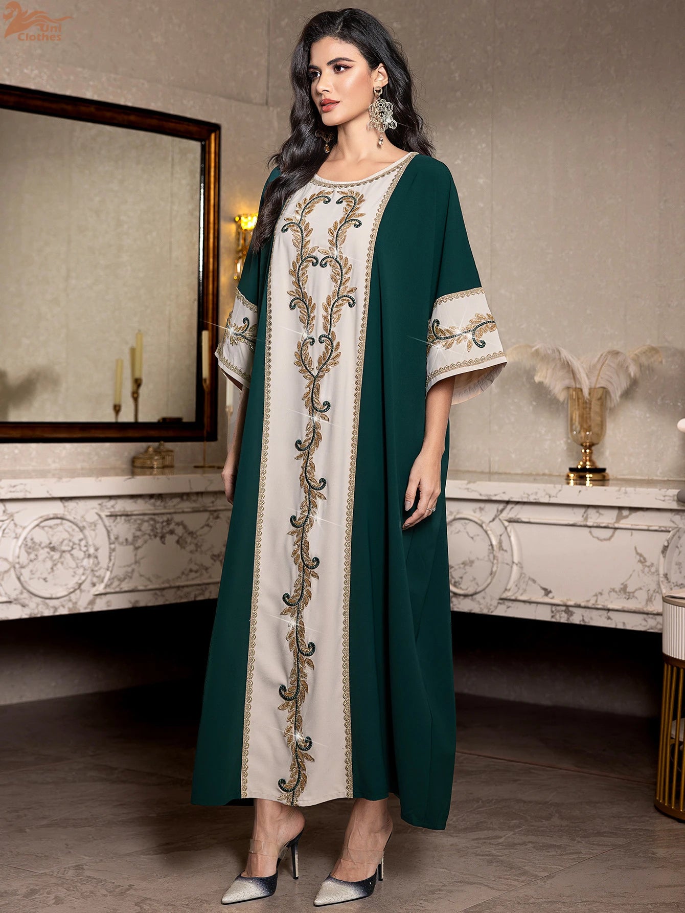 Women Cardigan Abaya 2024 Beads Embroidered Dress Party Eid Dresses Dubai Arab Ramadan Abayas Caftan Kaftan Maxi Vestidos ﻿