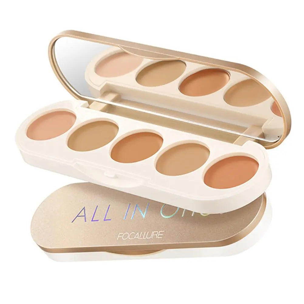 Makeup Contouring Cream Palette 5 Colors Moisturizing Concealer Kit Professional Base Foundation For Highlighting Concealing