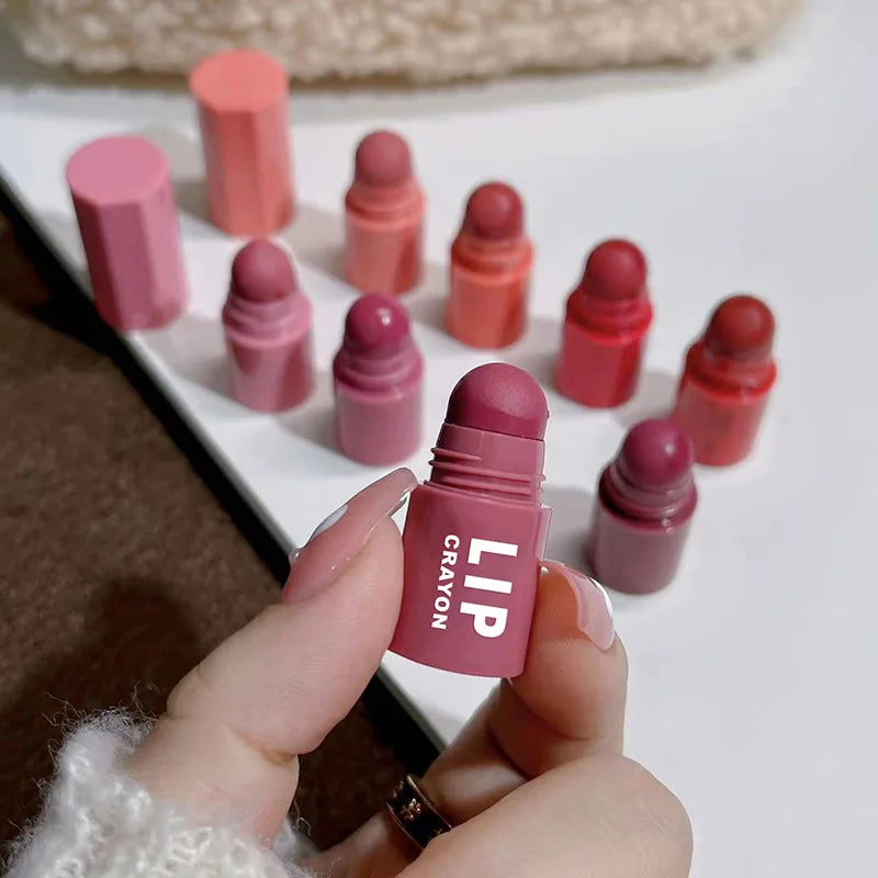 4pc/set Lipstick Korean Girl Group Crayon Lipstick Long Lasting Matte Lip Makeup Tint Easy To Color Sexy Waterproof Lipgross