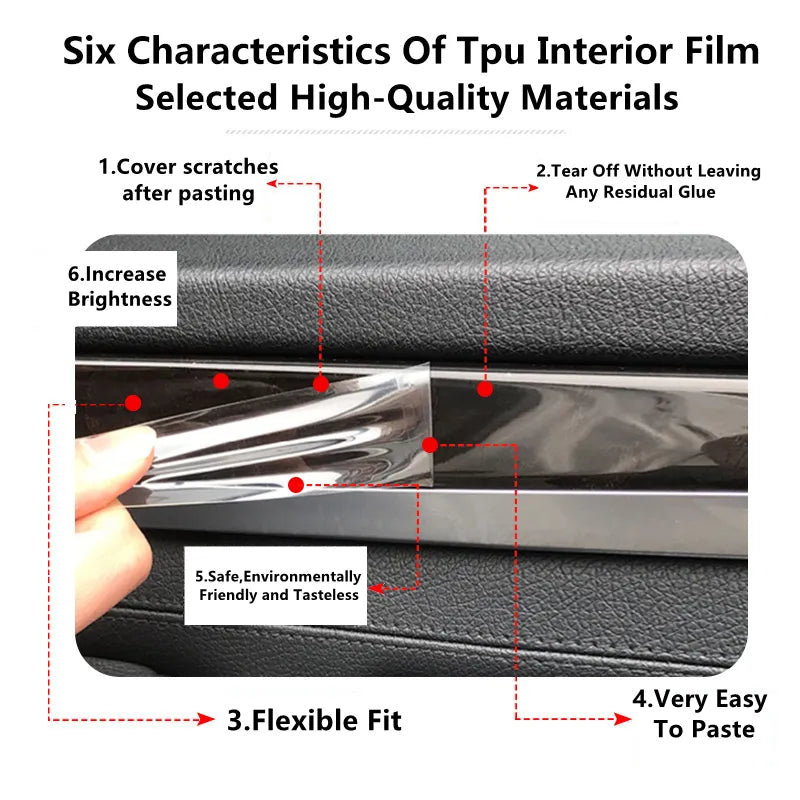 For TOYOTA COROLLA 2023 Car Interior Center Console Transparent TPU Protective Film Anti-scratch Repair Film Accessories Refit