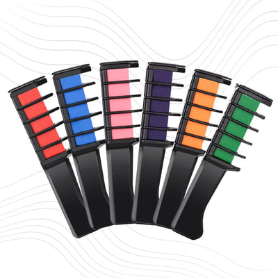 Mini 6 Colors Hair Color Chalks Comb Temporary Hair Crayons for Hair Cool Multicolor Color Dye Hair Styling Tools Concert Punk