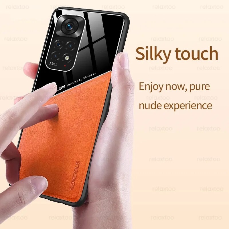 Redmy Note 11 Pro Case Leather Car Magnetic Holder Cover For Xiaomi Redmi Note11 Pro Not 11 S 11S 4G Soft Frame Shockproof Coque