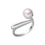 BF CLUB 925 Sterling Silver Ring For Women Pearl Simple Open Vintage Handmade Ring Allergy For Party Birthday Gift