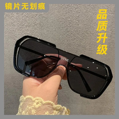 New One-piece Sunglasses Double Beam Full Frame Net Red Sunglasses for Driving Anti Ultraviolet Large Frame Glasses