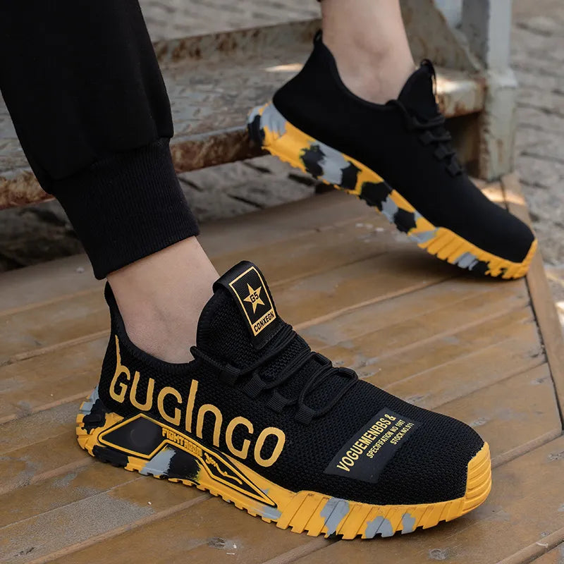 Fashion Men Sports Shoes Work Boots For Men Puncture-Proof Safety Shoes Steel Toe Security Protective Women Shoes Indestructible